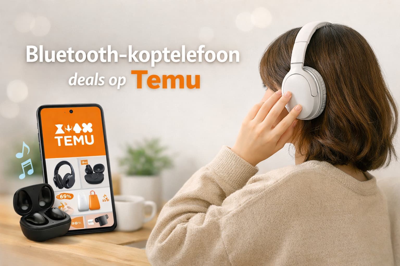 Bluetooth-koptelefoon deals op Temu ontdekken
