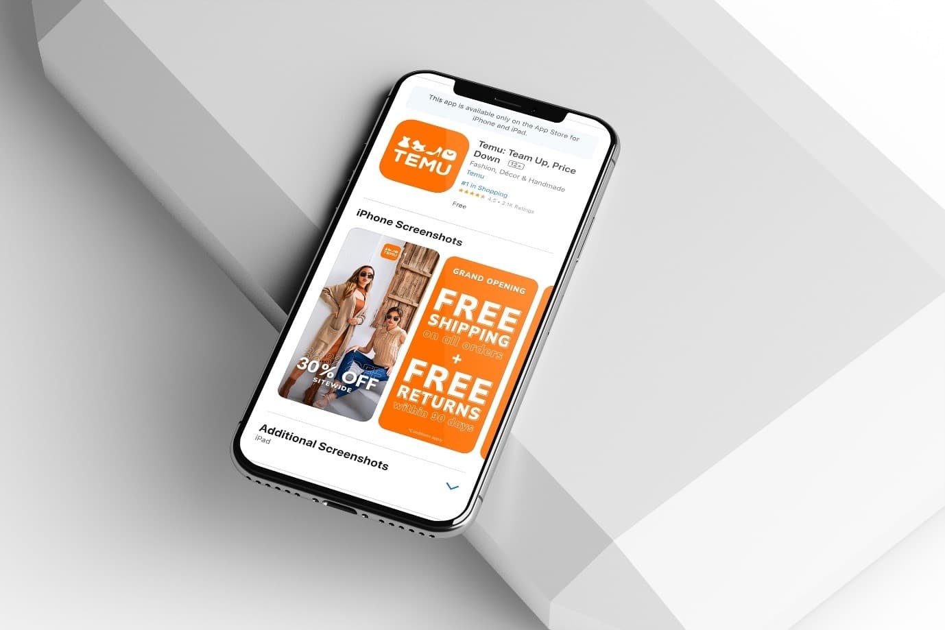 Belangrijkste functies van de Temu-app op iOS