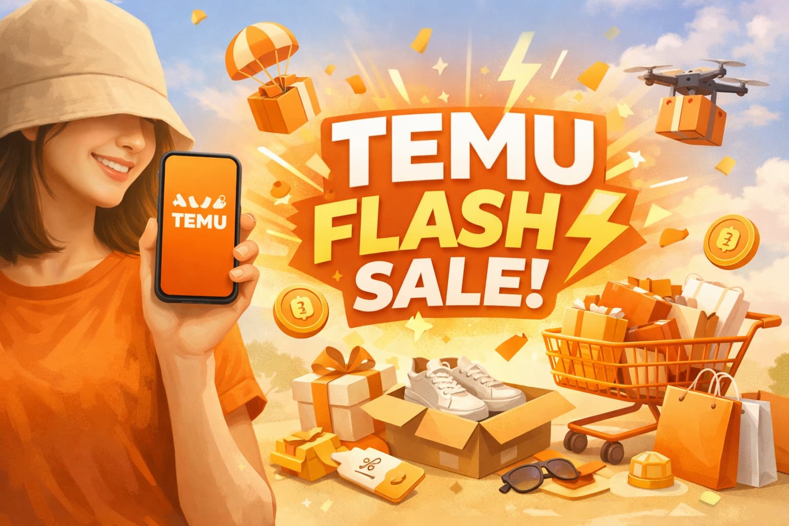 Temu flash sale: slim shoppen met hoge kortingen