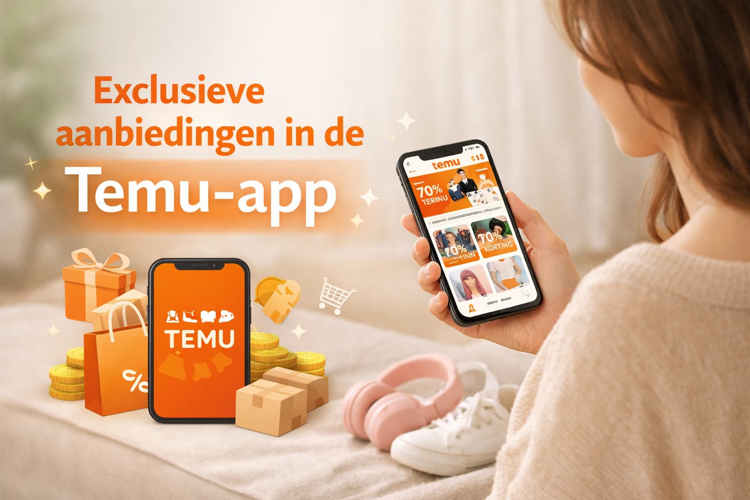 Exclusieve aanbiedingen in de Temu-app ontdekken